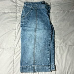 long jean shorts